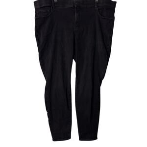 Old Navy Black Rockstar Super Skinny Built In Warm Jeans Plus Size‎ 24 Long